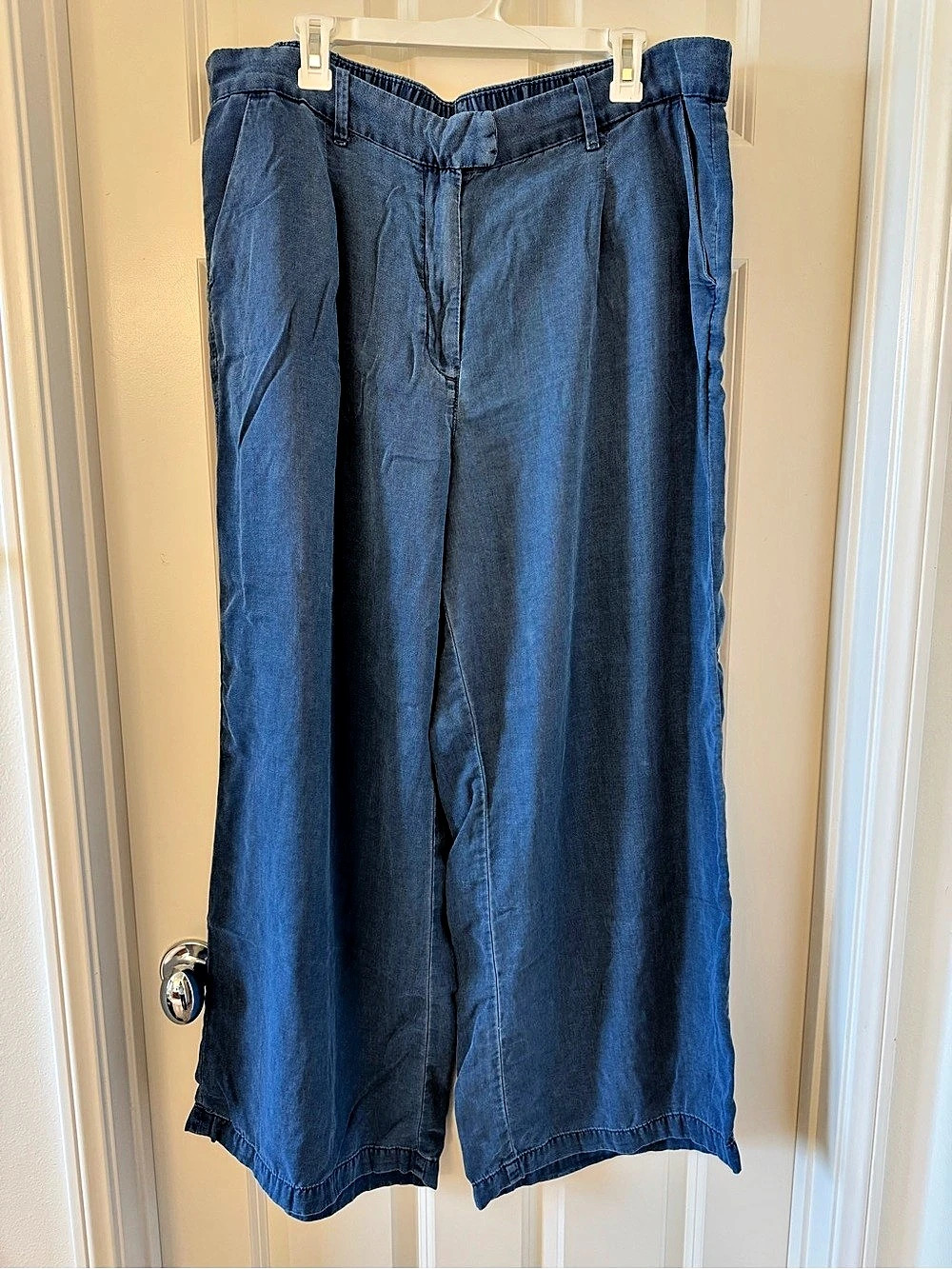 American Eagle Wide Leg Dreamy Drape Pants in Blue Size 18